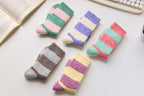 Warm Cashmere & Wool Blend Socks – Striped Winter Style