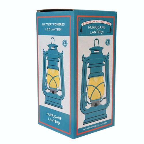 Blue Led Hurricane Lantern - Spirit of Adventure