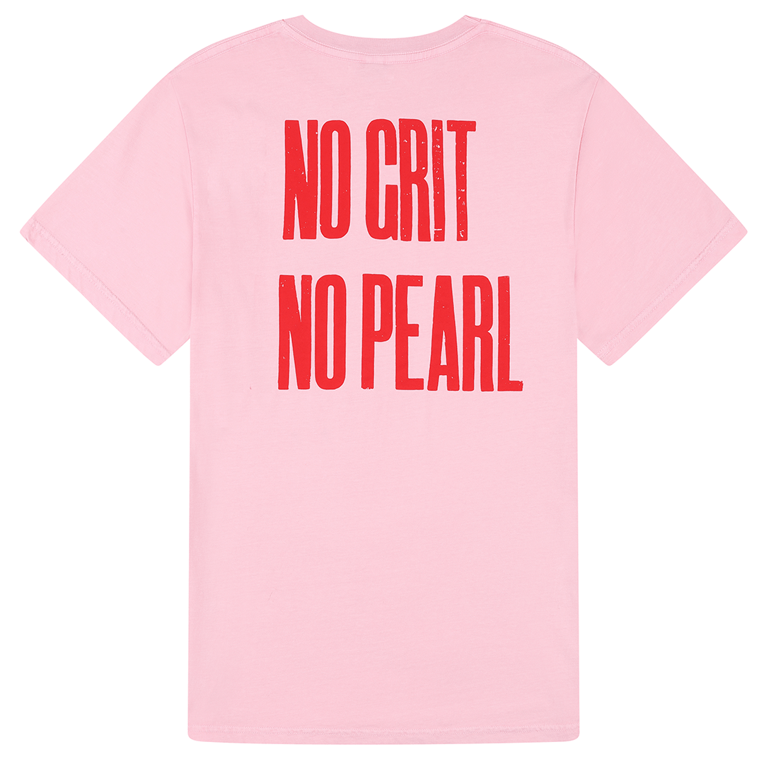 No Grit No Pearl Organic Cotton T-Shirt in Stonewash Pink