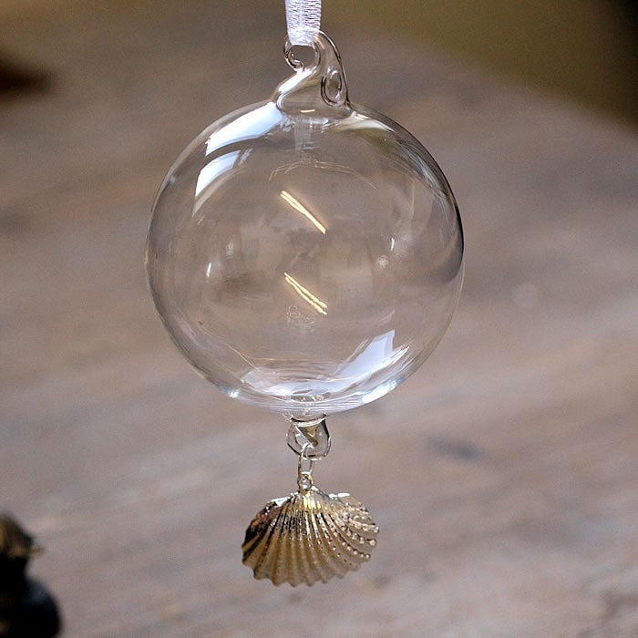 Silvered Prickly Cockle Shell Decoration Large