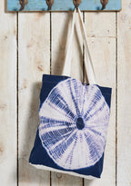Indigo Tie Dye Cotton Shopping Bag