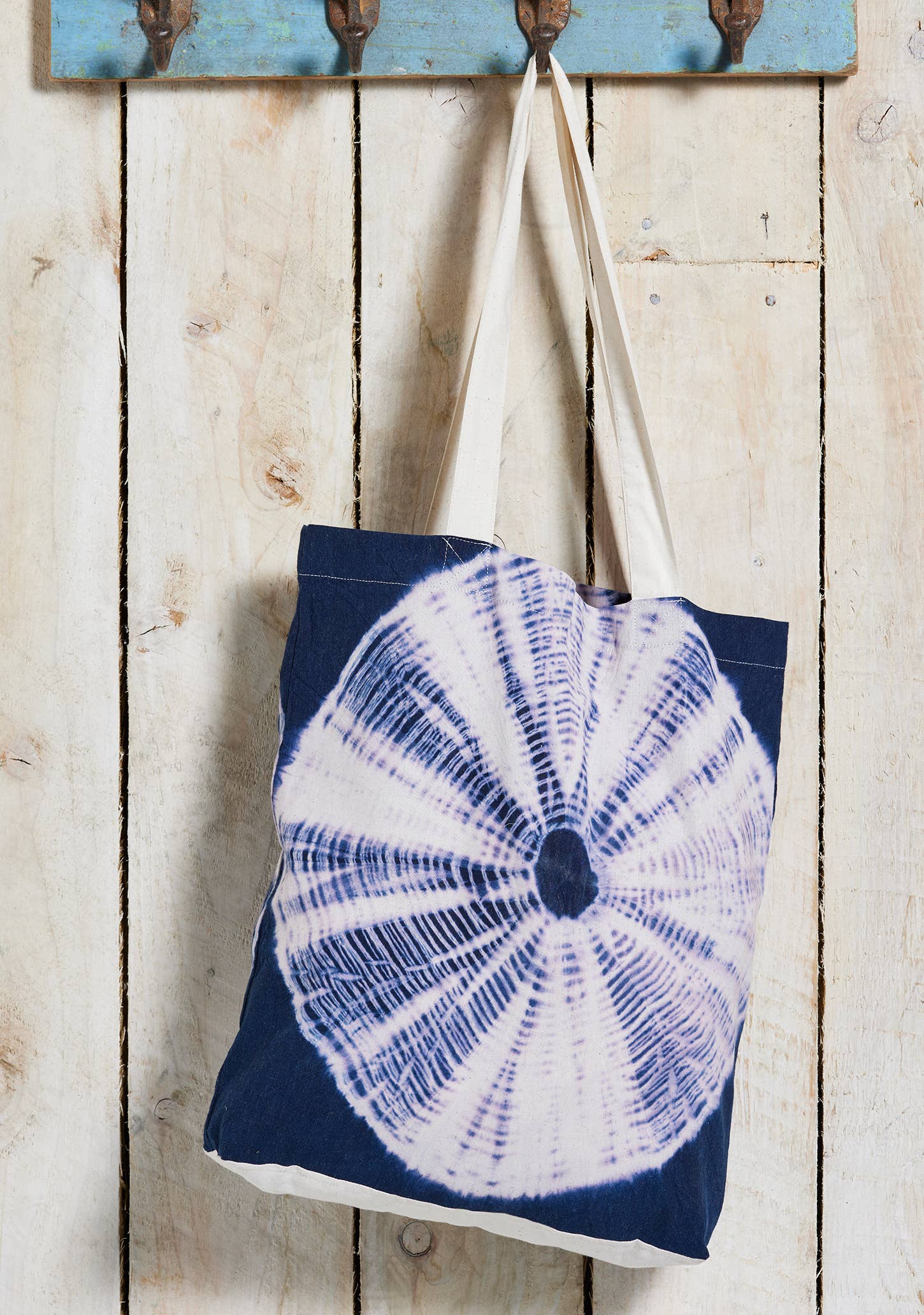 Indigo Tie Dye Cotton Shopping Bag