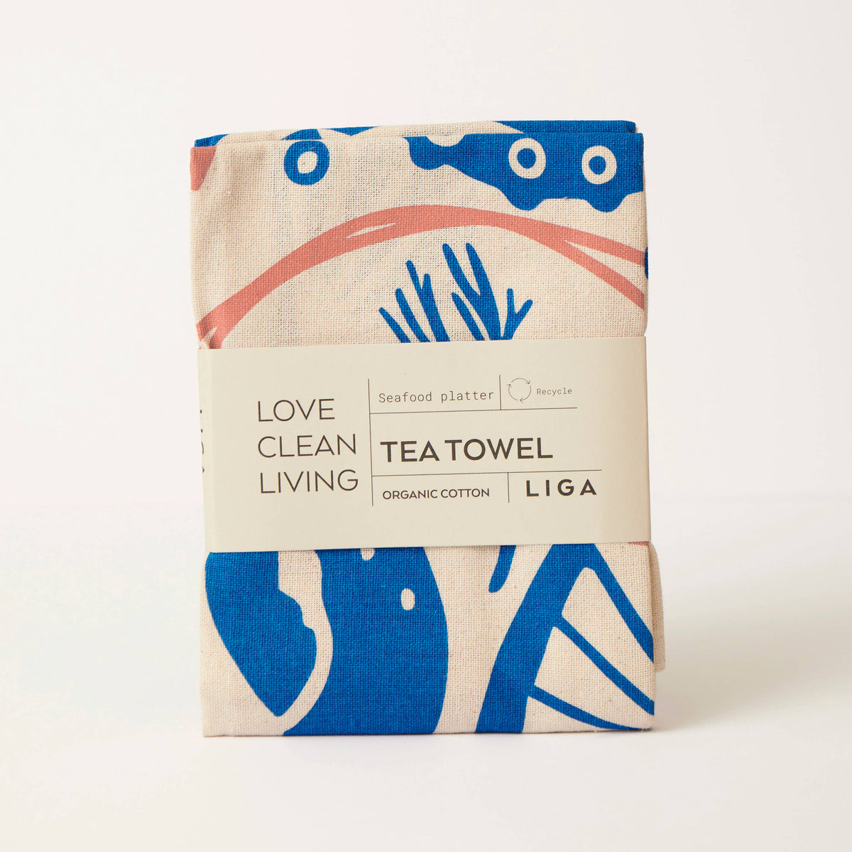 Organic Tea Towel | Seafood Platter