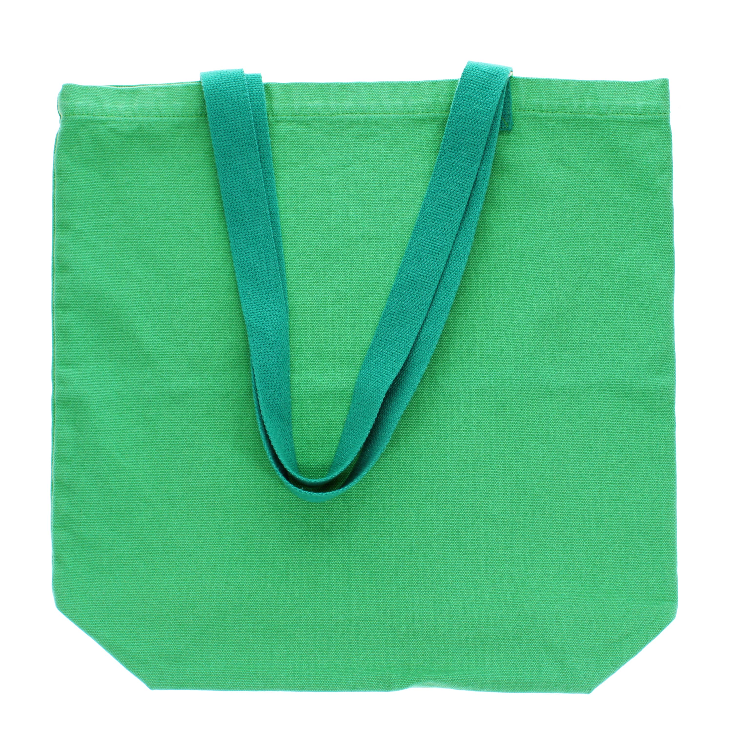 Two-tone cotton tote bag - Green