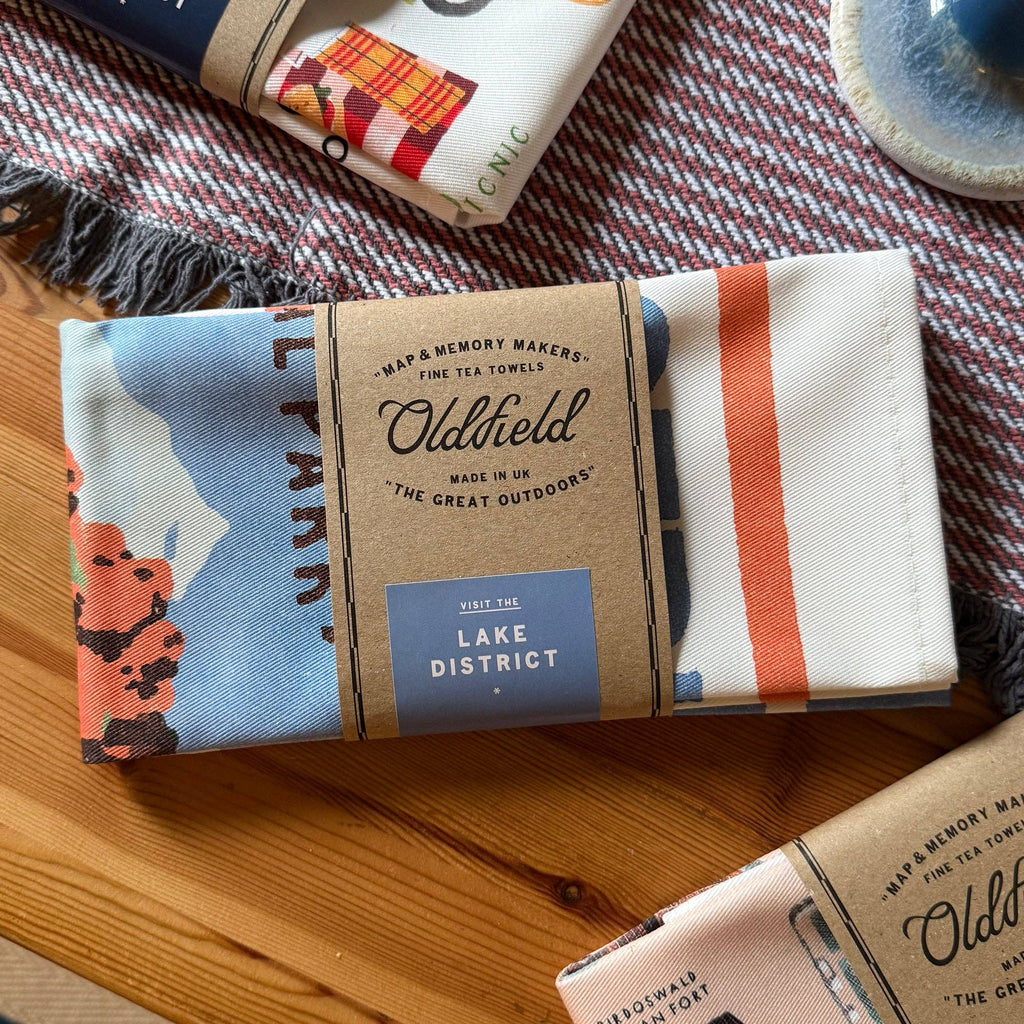 Visit The Lakes Retro Tea Towel
