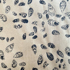 Seashell Wrapping Paper. Hand Printed on 100% Recycled Paper