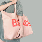 Jumbo BEACH Bag  - Peach / Coral