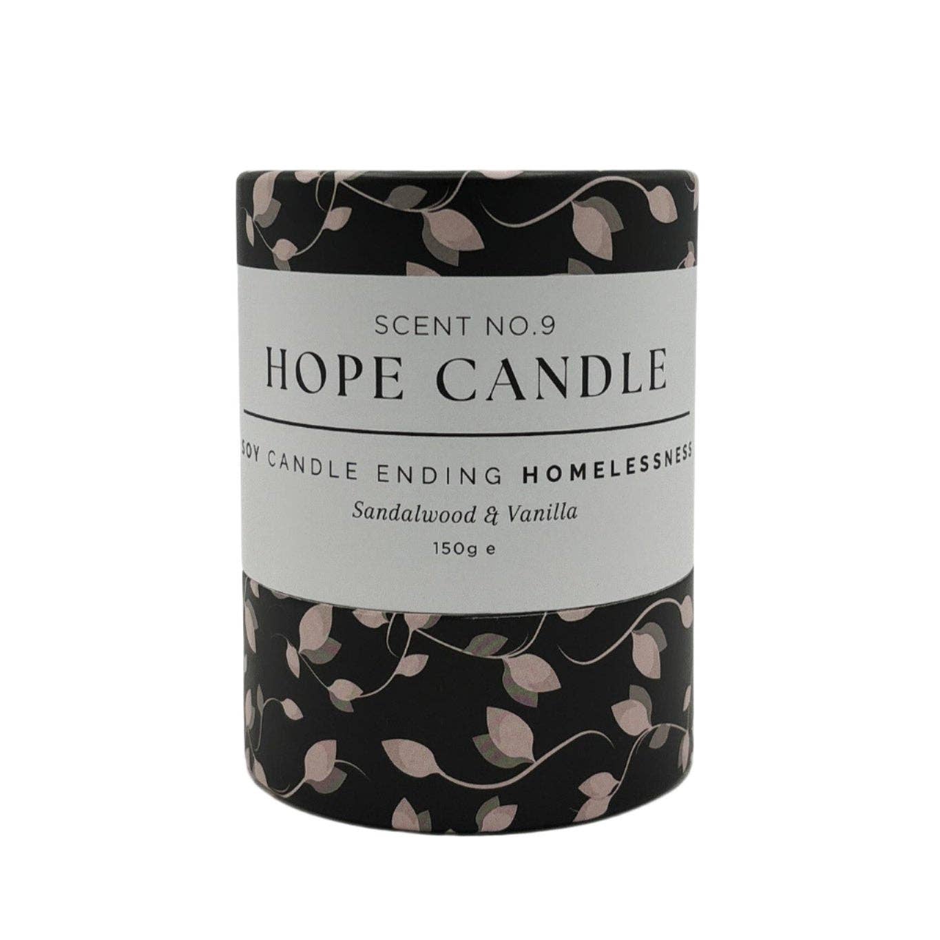 Sandalwood & Vanilla Soy Candle | Ethical Glass Candle, 180g
