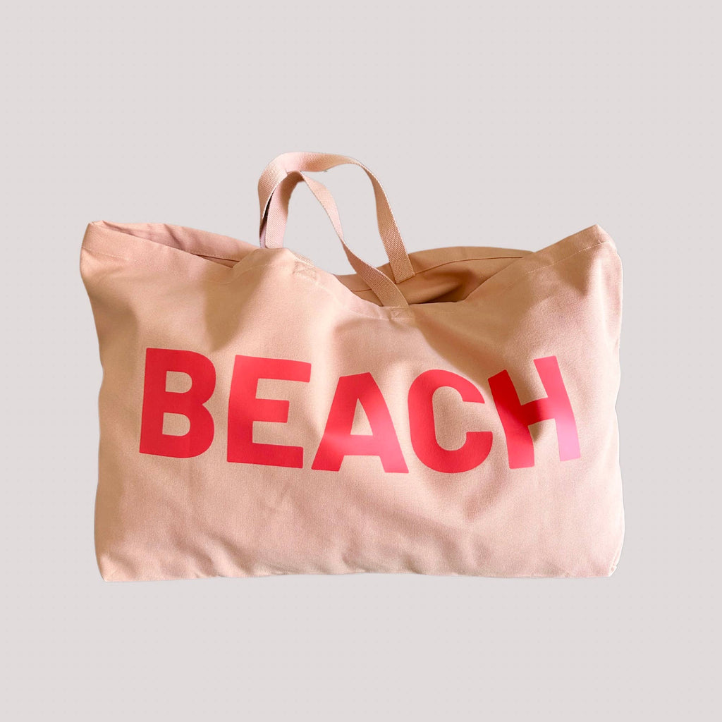 Jumbo BEACH Bag  - Peach / Coral