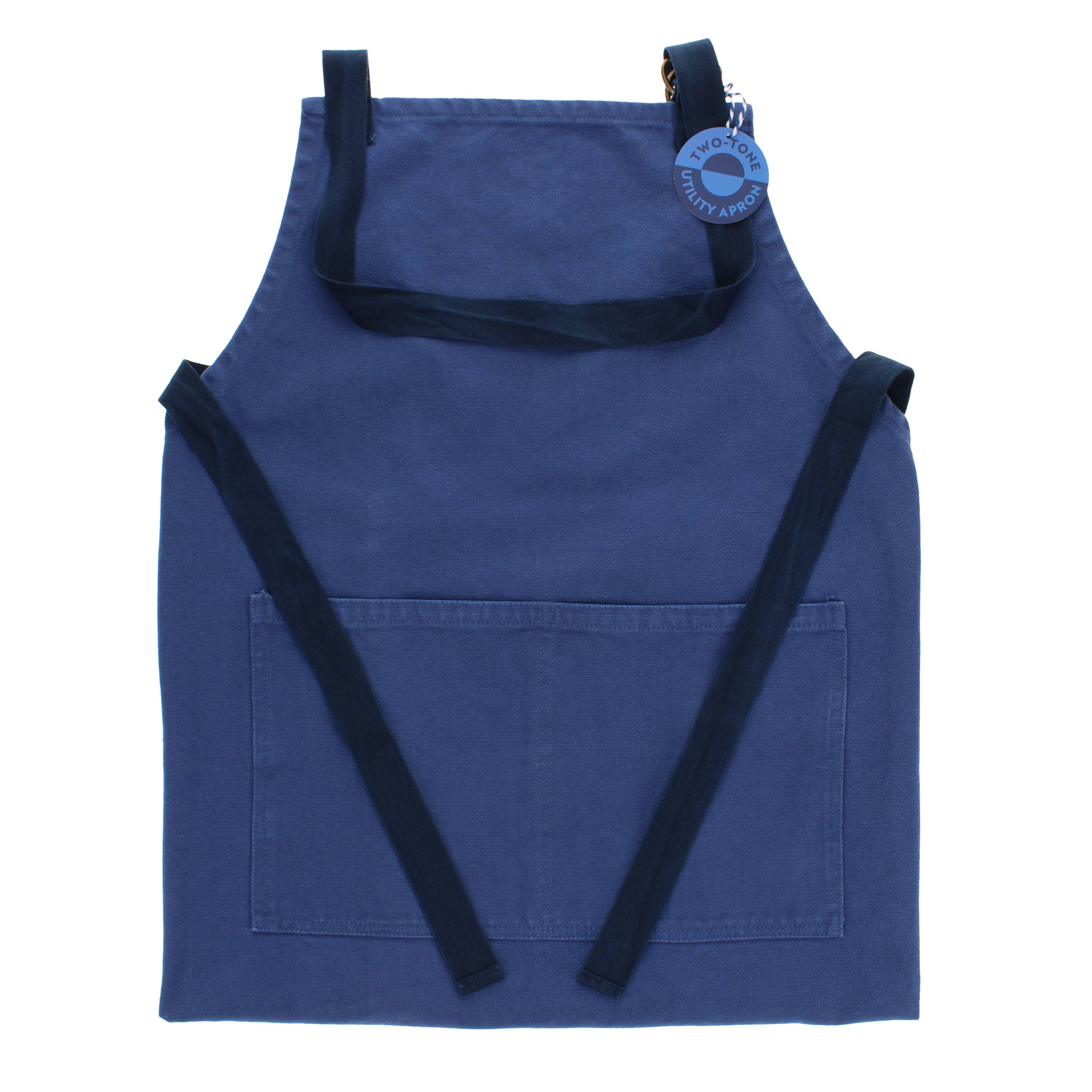Two-tone utility apron - Indigo blue