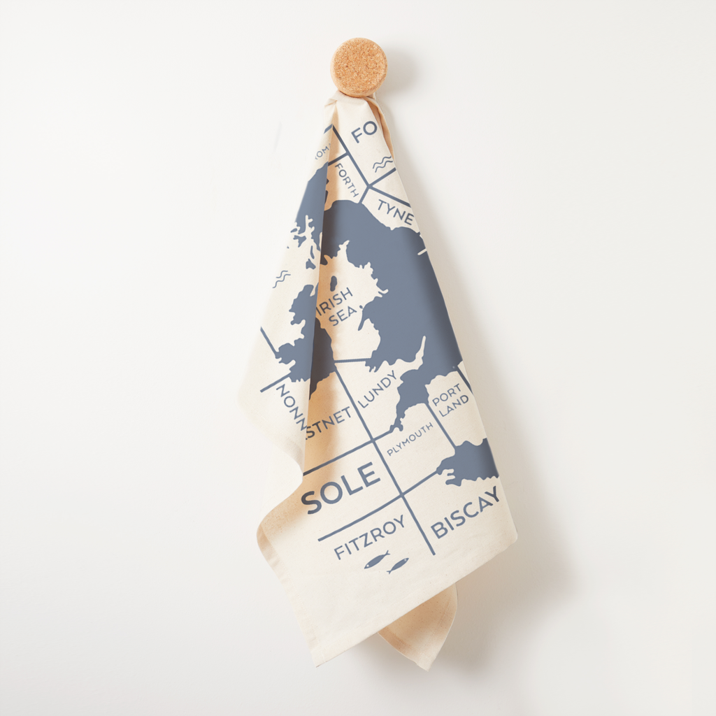 Organic Tea Towel | Shipping Forecast
