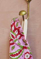 Arana Floral Block Print Tea Towel