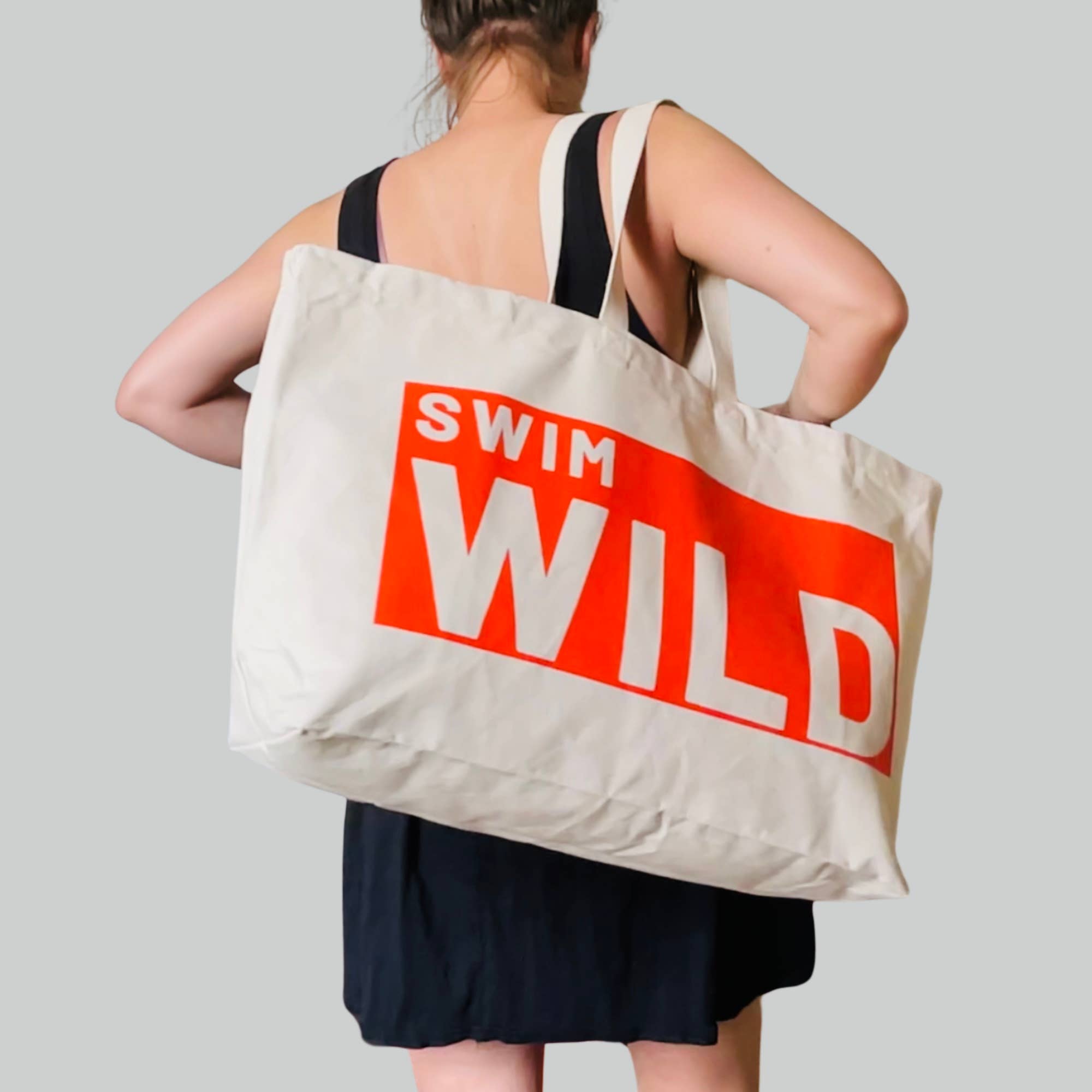 Jumbo Swim Wild  Bag - Natural / Flame