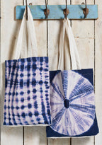 Indigo Tie Dye Cotton Shopping Bag