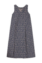 Easy-fit Organic Cotton Summer Dress in Midnight & Putty