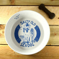 Salty Old Sea Dog Hand Decorated Dog Bowl