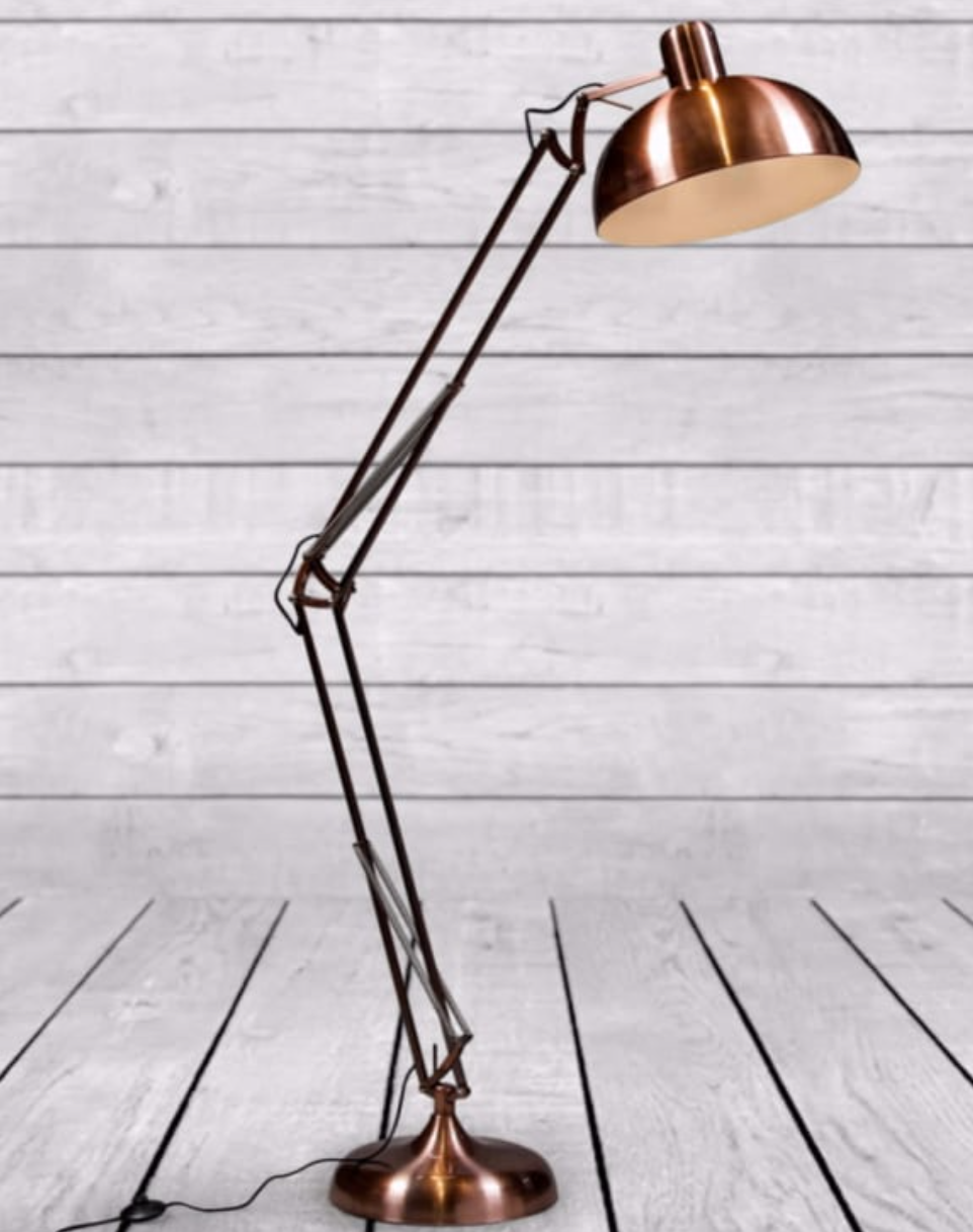Giant Copper Angle Poise Lamp