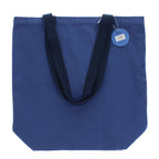 Two-tone cotton tote bag - Indigo blue