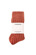 Alpaca Bed Socks | Rust