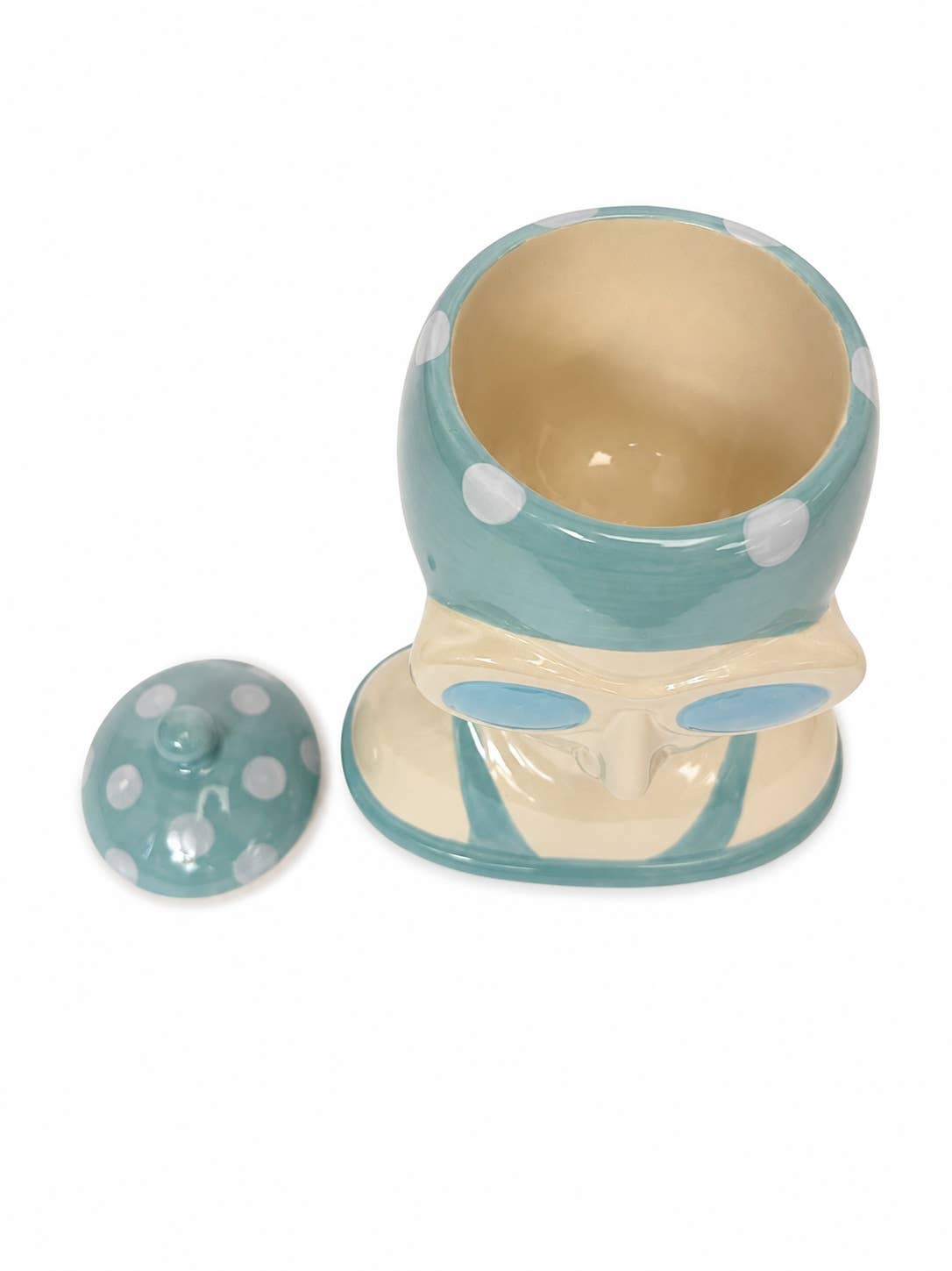 Ceramic Blue Beach Swimmer Jar