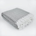 Slate Grey Herringbone Blanket