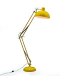 Classic Desk Style Floor Lamp with Blue Fabric Flex