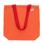 Two-tone cotton tote bag - Coral