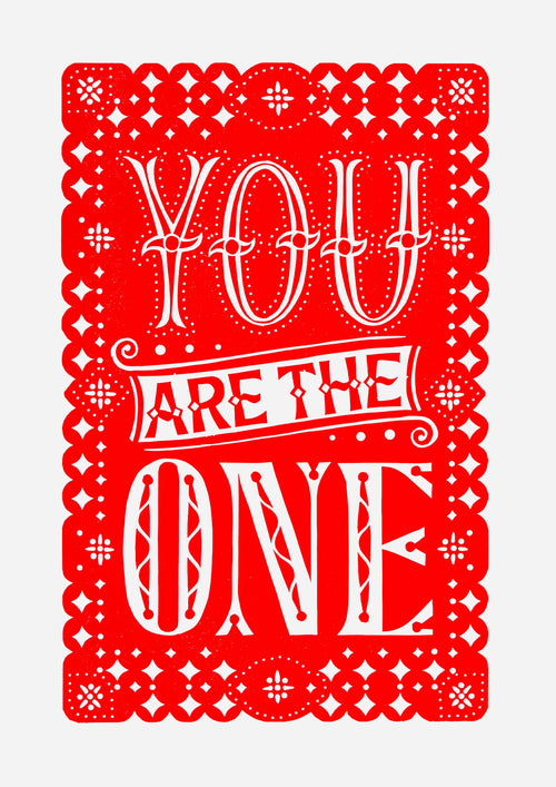 'You Are The One' Linocut