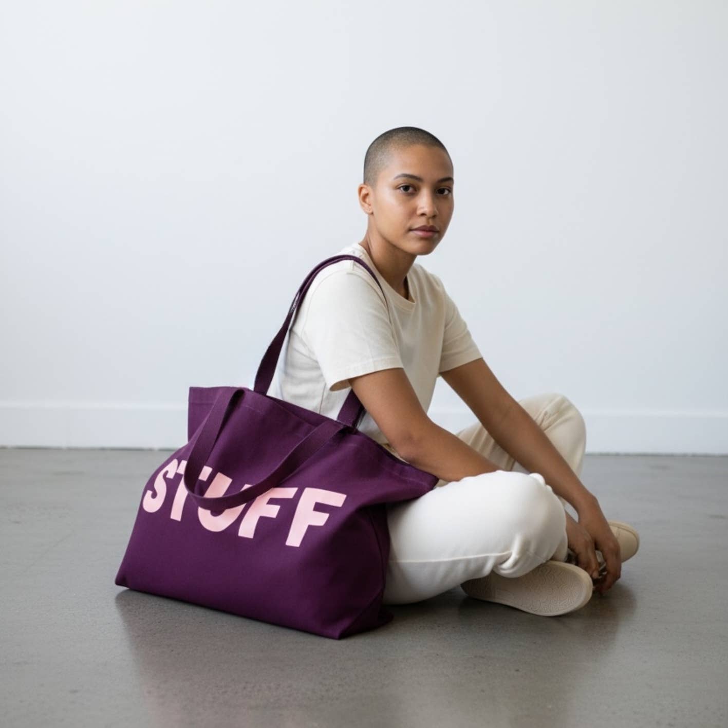 Jumbo STUFF Bag   - Maroon/Coral