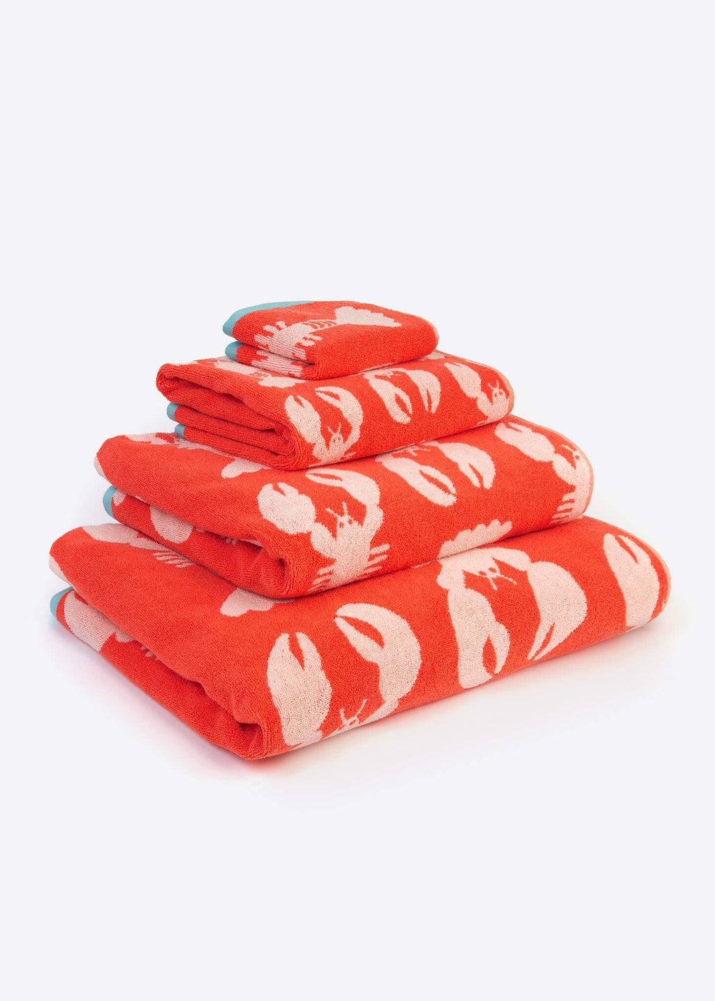 Anorak Red Lobster Organic Cotton Hand Towel