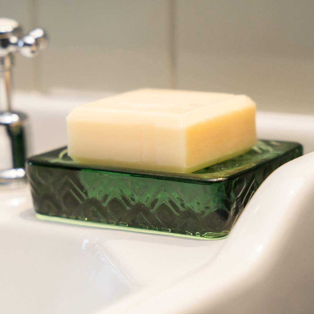 Rectangular Recycled Glass Soap Dish