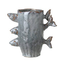 Every Day -BLUE CERAMIC VASE WITH FISH