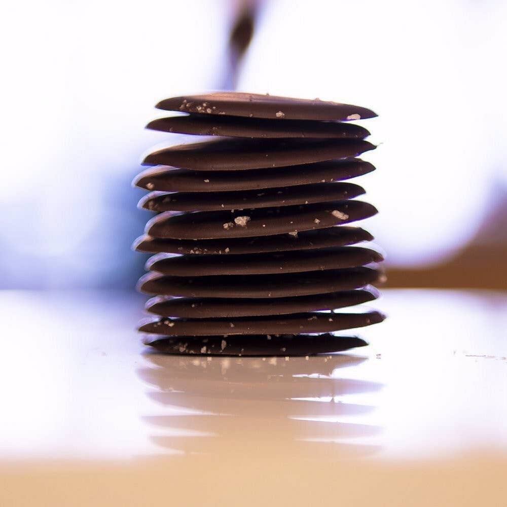 Dark Chocolate Sea Salt Discs