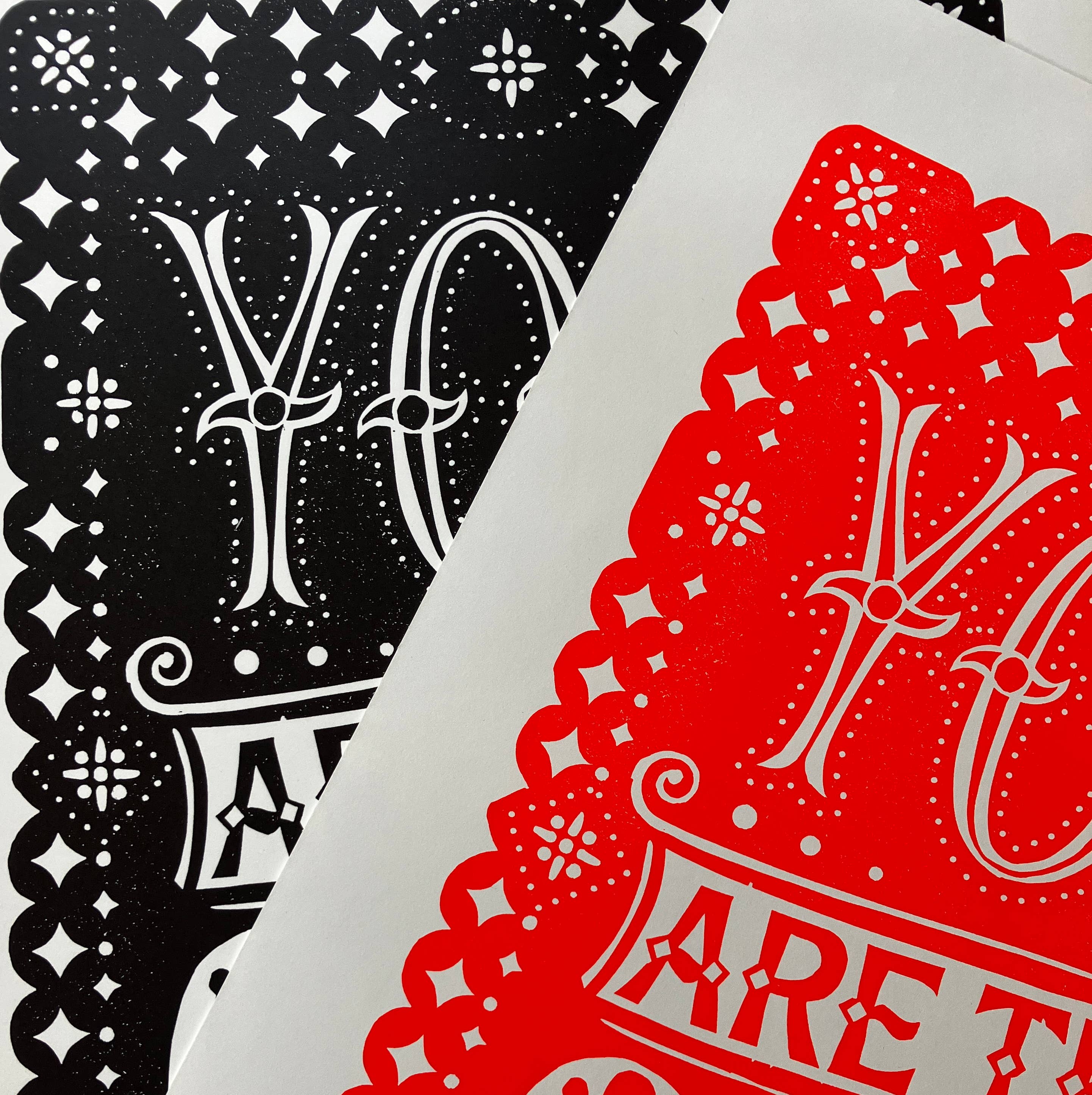 'You Are The One' Linocut