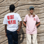 No Grit No Pearl Organic Cotton T-Shirt in Stonewash Pink