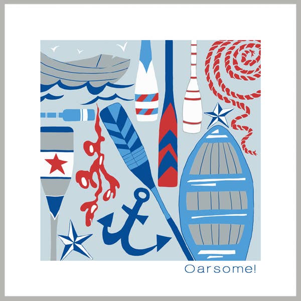 Oarsome! Greetings Card