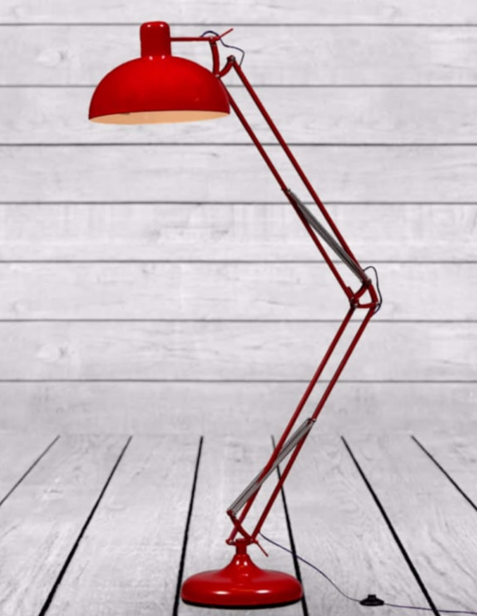 Giant Red Angle Poise Lamp