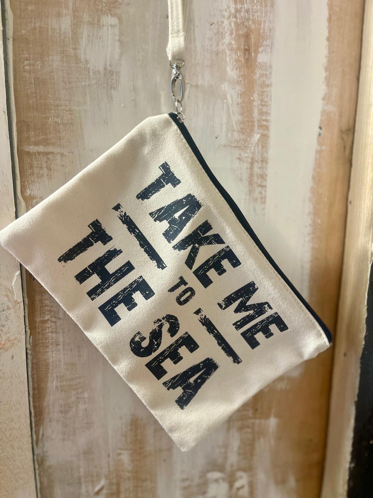 Take Me To The Sea pouch - Navy